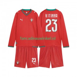 Portugal Wedstrijdshirt met Korting Vitinha 23 Thuis Kind WK 2026 Lange Mouw