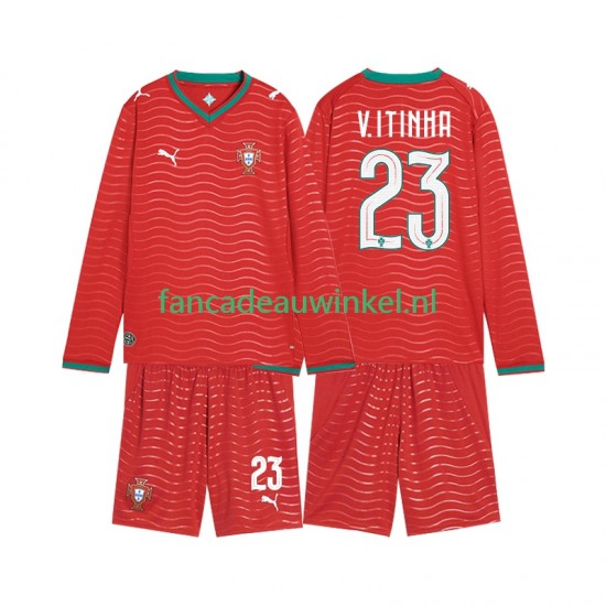 Portugal Wedstrijdshirt met Korting Vitinha 23 Thuis Kind WK 2026 Lange Mouw