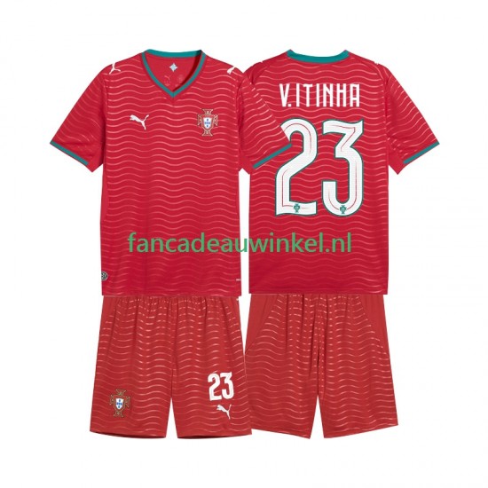 Portugal Wedstrijdshirt met Korting Vitinha 23 Thuis Kind WK 2026 Korte Mouw