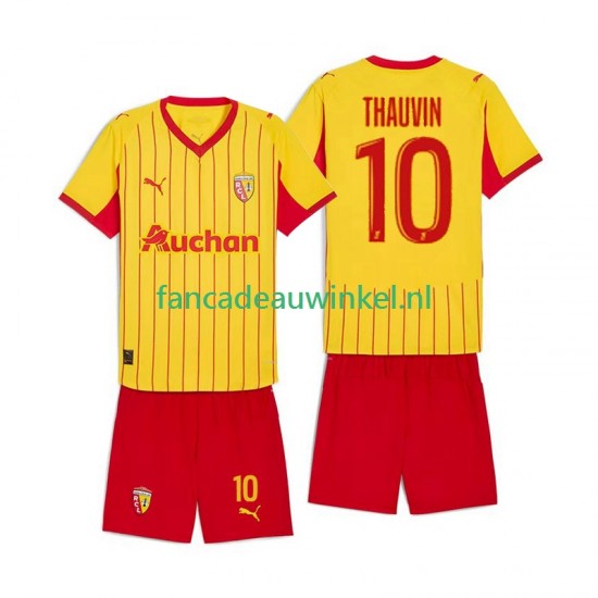 RC Lens Wedstrijdshirt met Korting Florian Thauvin 10 Thuis Kind 2025-26 Korte Mouw