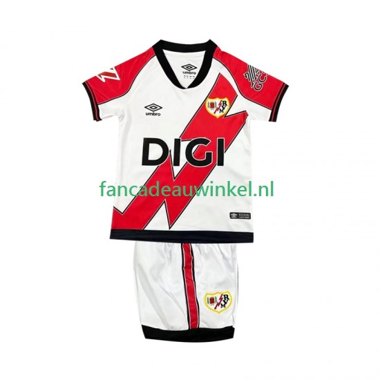 Rayo Vallecano Wedstrijdshirt met Korting Thuis Kind 2025-26 Korte Mouw