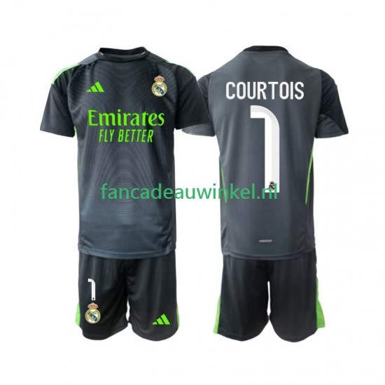 Real Madrid Wedstrijdshirt met Korting Thibaut Courtois 1 Keepersshirt 3rd Kind 2025-26 Korte Mouw