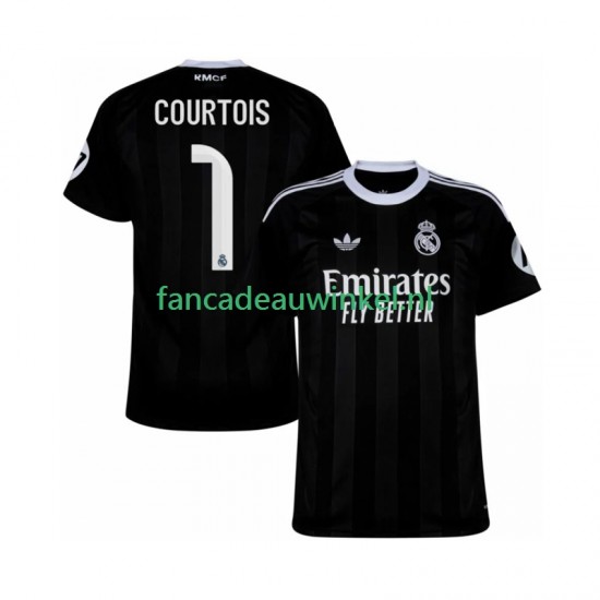 Real Madrid Wedstrijdshirt met Korting Thibaut Courtois 1 Keepersshirt 3rd Heren 2025-26 Korte Mouw