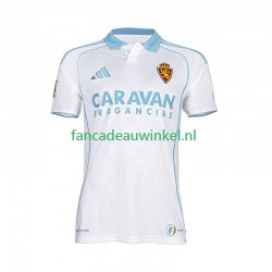 Real Zaragoza Wedstrijdshirt met Korting Thuis Heren 2025-26 Korte Mouw