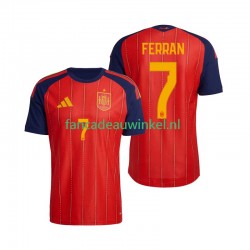Spanje Wedstrijdshirt met Korting Ferran Torres 7 Thuis Heren WK 2026 Korte Mouw