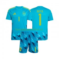 Spanje Wedstrijdshirt met Korting David Raya 1 Keepersshirt Thuis Kind WK 2026 Korte Mouw