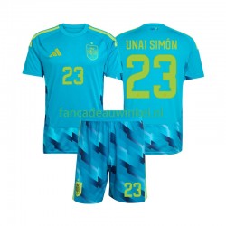 Spanje Wedstrijdshirt met Korting Unai Simon 23 Keepersshirt Thuis Kind WK 2026 Korte Mouw