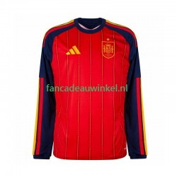 Spanje Wedstrijdshirt met Korting Thuis Heren WK 2026 Lange Mouw