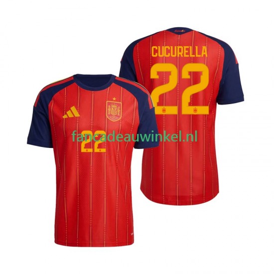 Spanje Wedstrijdshirt met Korting Marc Cucurella 22 Thuis Heren WK 2026 Korte Mouw