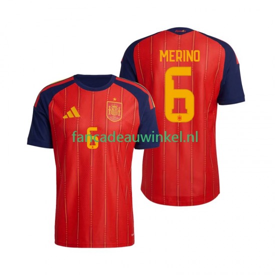 Spanje Wedstrijdshirt met Korting Mikel Merino 6 Thuis Heren WK 2026 Korte Mouw