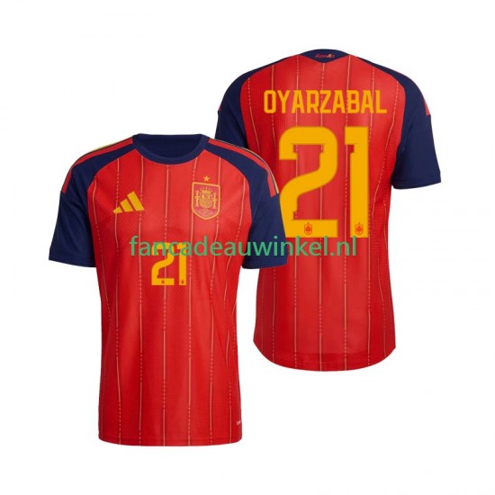 Spanje Wedstrijdshirt met Korting Mikel Oyarzabal 21 Thuis Heren WK 2026 Korte Mouw