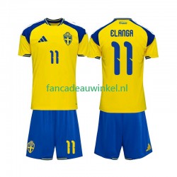 Zweden Wedstrijdshirt met Korting Anthony Elanga 11 Thuis Kind 2026 Korte Mouw