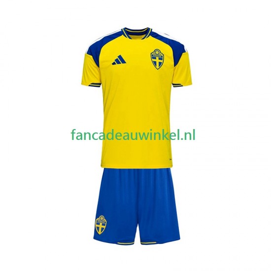 Zweden Wedstrijdshirt met Korting Thuis Kind 2026 Korte Mouw