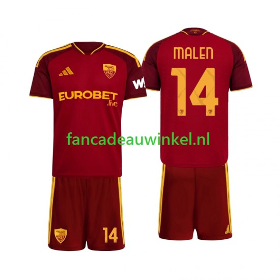 AS Roma Wedstrijdshirt met Korting Donyell Malen 14 Thuis Kind 2026-27 Korte Mouw