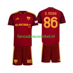 AS Roma Wedstrijdshirt met Korting Rodrigo Mora 86 Thuis Kind 2026-27 Korte Mouw