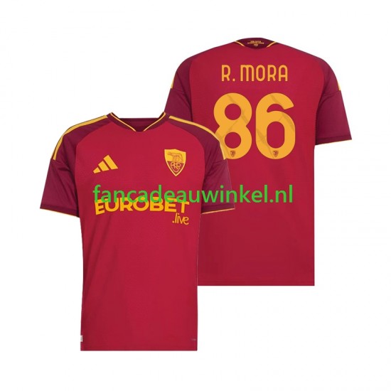 AS Roma Wedstrijdshirt met Korting Rodrigo Mora 86 Thuis Heren 2026-27 Korte Mouw