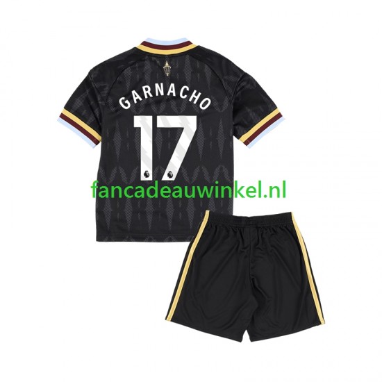 Aston Villa Wedstrijdshirt met Korting Alejandro Garnacho 17 Uit Kind 2026-27 Korte Mouw