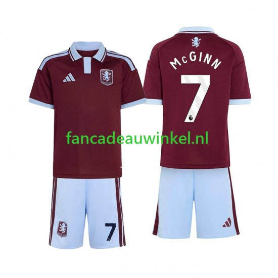 Aston Villa Wedstrijdshirt met Korting John McGinn 7 Thuis Kind 2026-27 Korte Mouw