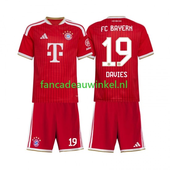 FC Bayern München Wedstrijdshirt met Korting Alphonso Davies 19 Thuis Kind 2026-27 Korte Mouw