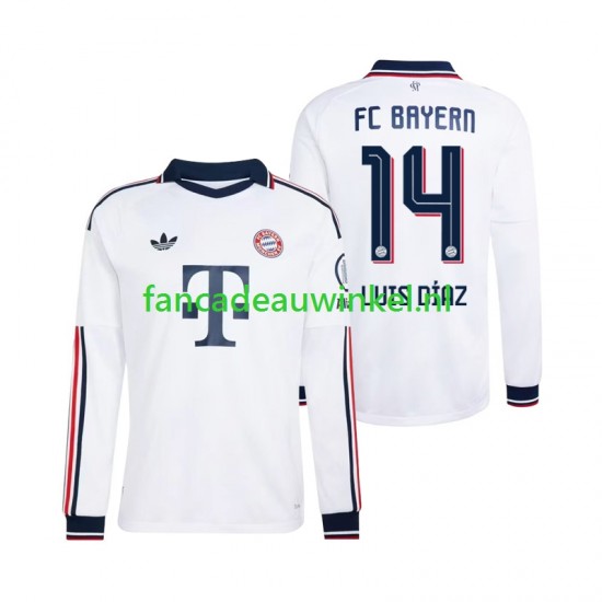 FC Bayern München Wedstrijdshirt met Korting Luis Diaz 14 Uit Heren 2026-27 Lange Mouw