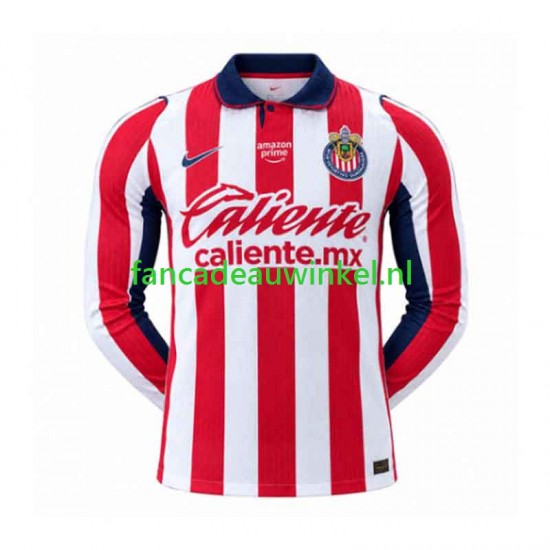 CD Guadalajara Wedstrijdshirt met Korting Thuis Heren 2026-27 Lange Mouw