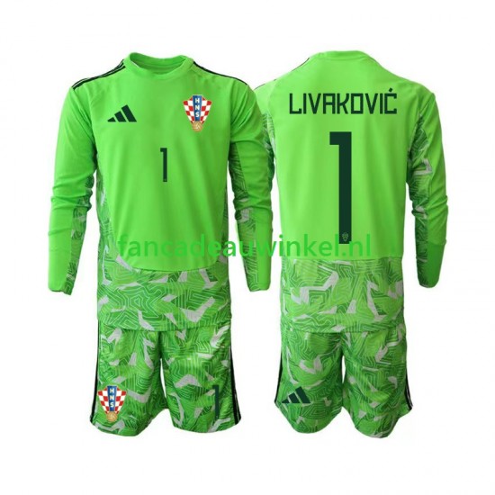 Kroatië Wedstrijdshirt met Korting Dominik Livakovic 25 Keepersshirt Thuis Kind 2026-27 Lange Mouw
