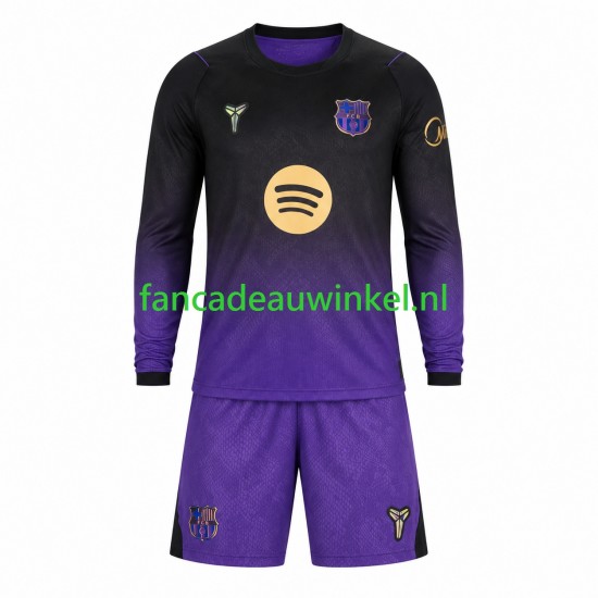 FC Barcelona Wedstrijdshirt met Korting Uit Kind 2026-27 Lange Mouw