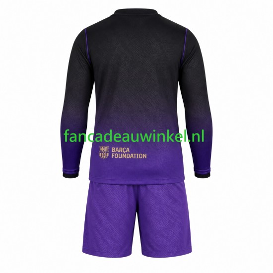 FC Barcelona Wedstrijdshirt met Korting Uit Kind 2026-27 Lange Mouw