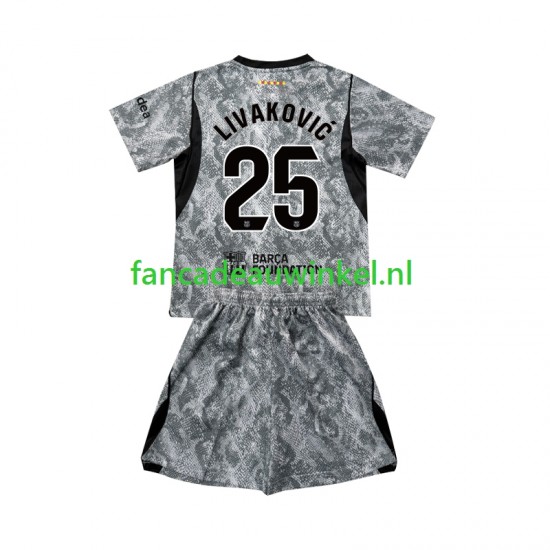 FC Barcelona Wedstrijdshirt met Korting Dominik Livakovic 25 Keepersshirt Uit Kind 2026-27 Korte Mouw