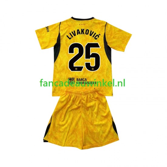 FC Barcelona Wedstrijdshirt met Korting Dominik Livakovic 25 Keepersshirt Vierde Kind 2026-27 Korte Mouw