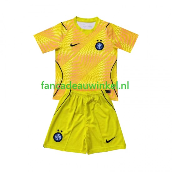 Inter Milan Wedstrijdshirt met Korting Keepersshirt Thuis Kind 2026-27 Korte Mouw