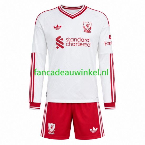 Liverpool Wedstrijdshirt met Korting Uit Kind 2026-27 Lange Mouw