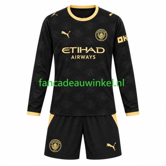 Manchester City Wedstrijdshirt met Korting Uit Kind 2026-27 Lange Mouw
