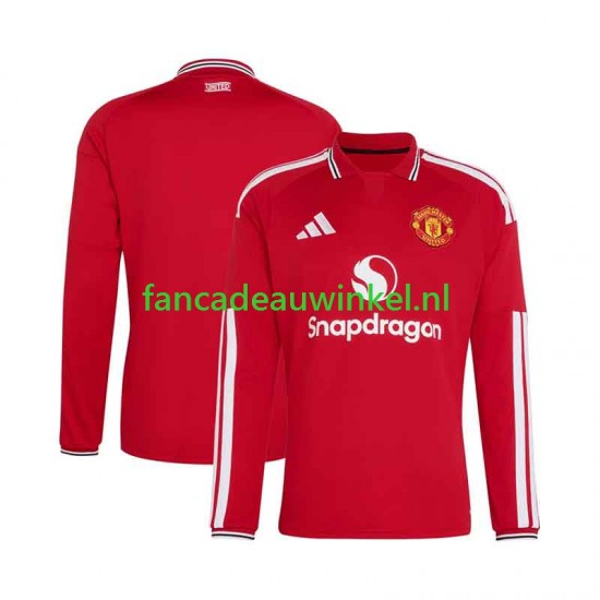 Manchester United Wedstrijdshirt met Korting Thuis Heren 2026-27 Lange Mouw