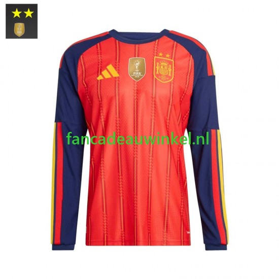 Spanje Wedstrijdshirt met Korting Thuis Heren 2026-27 Lange Mouw