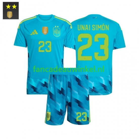 Spanje Wedstrijdshirt met Korting Unai Simon 23 Keepersshirt Thuis Kind 2026-27 Korte Mouw
