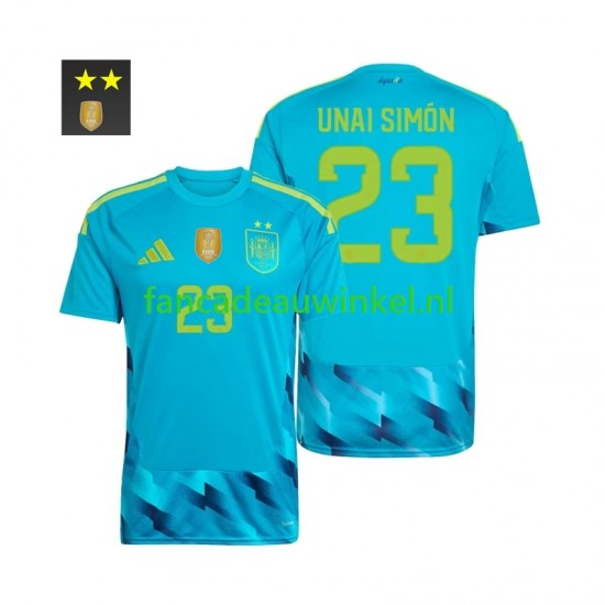 Spanje Wedstrijdshirt met Korting Unai Simon 23 Keepersshirt Thuis Heren 2026-27 Korte Mouw