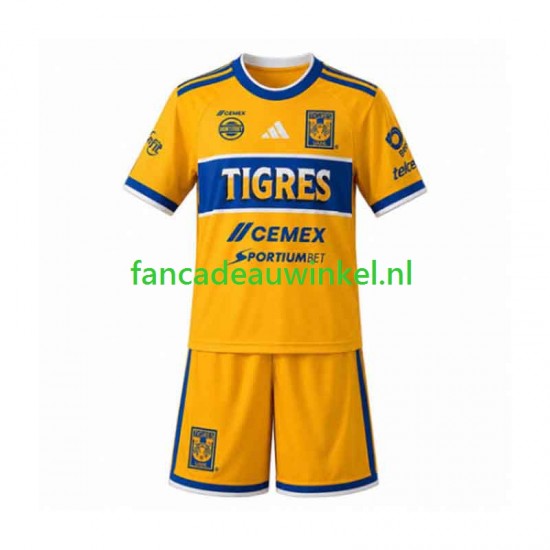 Tigres UANL Wedstrijdshirt met Korting Thuis Kind 2026-27 Korte Mouw