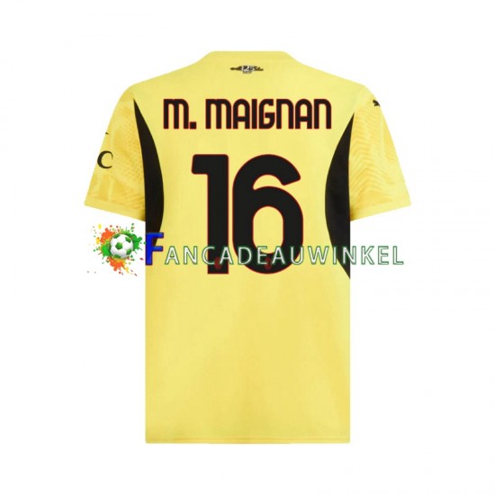 AC Milan Wedstrijdshirt met Korting Mike Maignan 16 Keepersshirt Uit Heren 2024-25 Korte Mouw