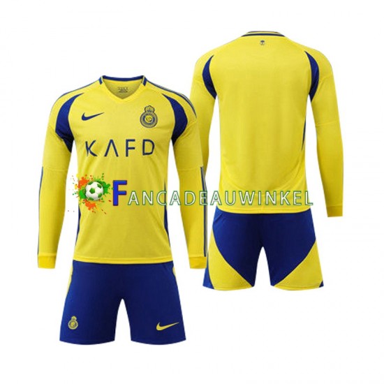 Al-Nassr Wedstrijdshirt met Korting Thuis Kind 2024-25 Lange Mouw