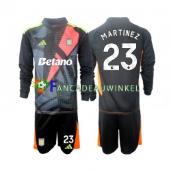 Aston Villa Wedstrijdshirt met Korting Emiliano Martinez 23 Keepersshirt Uit Kind 2024-25 Lange Mouw