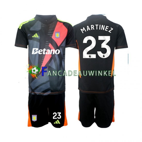 Aston Villa Wedstrijdshirt met Korting Emiliano Martinez 23 Keepersshirt Uit Kind 2024-25 Korte Mouw