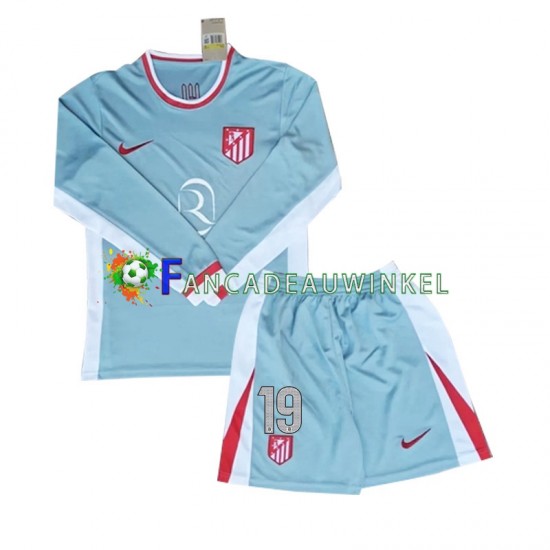 Atlético Madrid Wedstrijdshirt met Korting Julian Alvarez 19 Uit Kind 2024-25 Lange Mouw