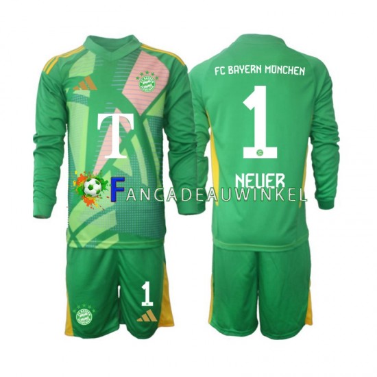 FC Bayern München Wedstrijdshirt met Korting Manuel Neuer 1 Keepersshirt Vierde Kind 2024-25 Lange Mouw