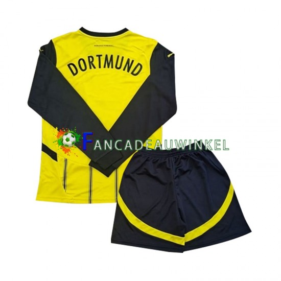 Borussia Dortmund Wedstrijdshirt met Korting Thuis Kind 2024-25 Lange Mouw