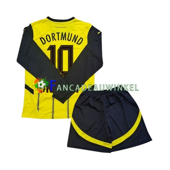 Borussia Dortmund Wedstrijdshirt met Korting Julian Brandt 10 Thuis Kind 2024-25 Lange Mouw