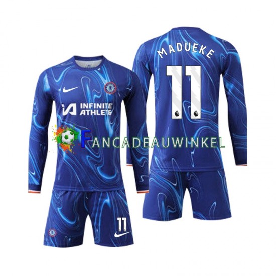 Chelsea Wedstrijdshirt met Korting Madueke 11 Thuis Kind 2024-25 Lange Mouw