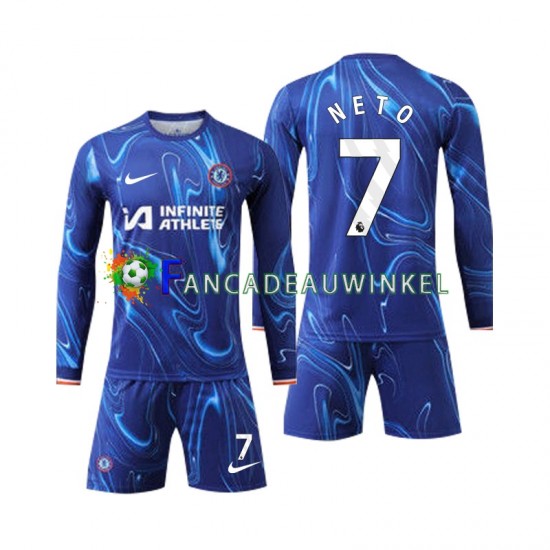 Chelsea Wedstrijdshirt met Korting Neto 7 Thuis Kind 2024-25 Lange Mouw