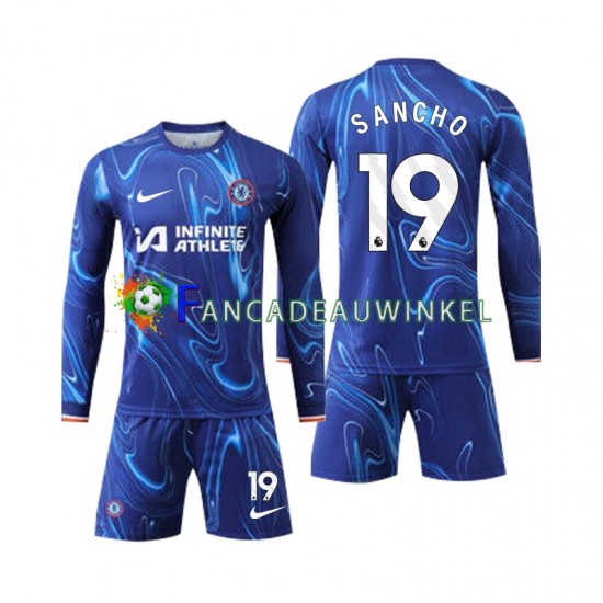 Chelsea Wedstrijdshirt met Korting Sancho 19 Thuis Kind 2024-25 Lange Mouw