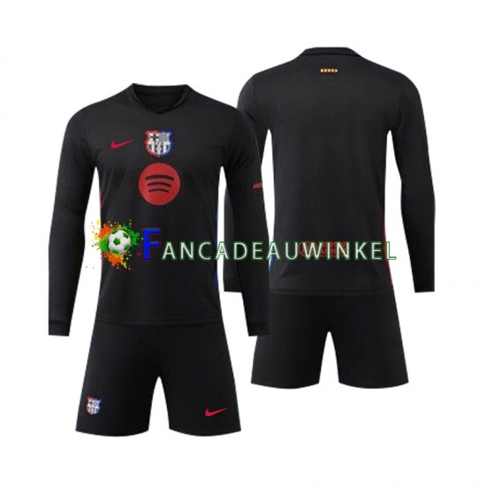 FC Barcelona Wedstrijdshirt met Korting Uit Kind 2024-25 Lange Mouw